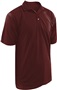 Mens Jacquard Horizontal Stripe Pinhole Mesh Coaches Polo Shirts MAROON Pocket