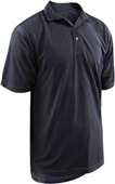Mens Jacquard Horizontal Stripe Pinhole Mesh Coaches Polo Shirts NAVY Pocket