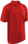 Mens Jacquard Horizontal Stripe Pinhole Mesh Coaches Polo Shirts SCARLET Pocket