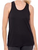 Sleeveless Racerback Tank Top, Womens Casual or Workout Shirt BLACK Front