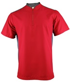 Baseball Batting Jacket, Polyester 1/4 Zip , Adult & Youth SCARLET Pocket