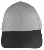 Augusta Youth 6-Panel Cotton Twill Low-Profile Cap SILVER GREY/ BLACK Front