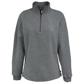 Pennant Womens Classic 1/4 Zip Fleece Pullover 616 CHARCOAL Pocket