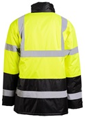Game Sportswear The Class 3 Black Bottom Parka 1865E NEON LIME Back