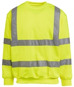 Game Sportswear 100% Polyester Econo Crew Neck Sweatshirt Class 3 8310E NEON LIME Front