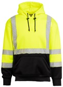 Game Sportswear No Zipper Econo Hoodie Segmented Reflective Tape 8550E NEON LIME Front