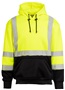 Game Sportswear No Zipper Econo Hoodie Segmented Reflective Tape 8550E NEON LIME Front