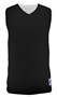 Alleson Adult/Yth Reversible Mesh Basketball Tank Outside: BLACK, Inside: WHITE Front