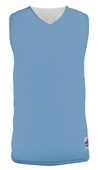 Alleson Adult/Yth Reversible Mesh Basketball Tank Outside: COLUMBIA BLUE, Inside: WHITE Front