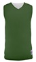 Alleson Adult/Yth Reversible Mesh Basketball Tank Outside: DARK GREEN, Inside: WHITE Front