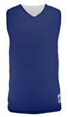 Alleson Adult/Yth Reversible Mesh Basketball Tank Outside: NAVY, Inside: WHITE Front