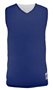 Alleson Adult/Yth Reversible Mesh Basketball Tank Outside: NAVY, Inside: WHITE Front