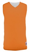 Alleson Adult/Yth Reversible Mesh Basketball Tank Outside: ORANGE, Inside: WHITE Front