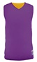 Alleson Adult/Yth Reversible Mesh Basketball Tank Outside: PURPLE, Inside: LIGHT GOLD Front