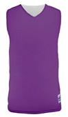 Alleson Adult/Yth Reversible Mesh Basketball Tank Outside: PURPLE, Inside: WHITE Front