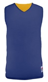Alleson Adult/Yth Reversible Mesh Basketball Tank Outside: ROYAL, Inside: LIGHT GOLD Front