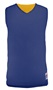 Alleson Adult/Yth Reversible Mesh Basketball Tank Outside: ROYAL, Inside: LIGHT GOLD Front