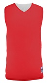Alleson Adult/Yth Reversible Mesh Basketball Tank Outside: SCARLET, Inside: WHITE Front