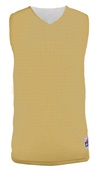 Alleson Adult/Yth Reversible Mesh Basketball Tank Outside: VEGAS GOLD, Inside: WHITE Front
