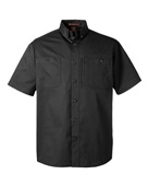 Harriton Men's Advantage Il Short-Sleeve Work Shirt M585 BLACK Pocket