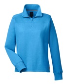 Nautica Ladies' Anchor Quarter-Zip Pullover N17397 AZURE BLUE Pocket
