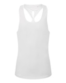 Ladies' Tridri Venus Knot-Back Yoga Tank TD042 WHITE Pocket