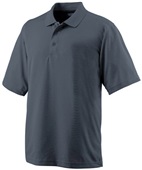 Adult 3-Button Wicking Sport Polo Shirt GRAPHITE Pocket
