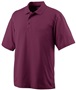 Adult 3-Button Wicking Sport Polo Shirt MAROON Pocket