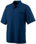 Adult 3-Button Wicking Sport Polo Shirt NAVY Pocket