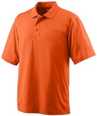 Adult 3-Button Wicking Sport Polo Shirt (AL -Orange), (AS - Orange or Purple) ORANGE Pocket