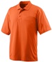 Adult 3-Button Wicking Sport Polo Shirt ORANGE Pocket