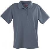 Womens 3-Button Polo Shirt (Black,Forest,Graphite,Maroon,Navy,Red,Royal,White) GRAPHITE Pocket