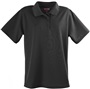 Womens 3-Button Polo Shirt (Black,Forest,Graphite,Maroon,Navy,Red,Royal,White) BLACK Pocket