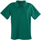 Womens 3-Button Polo Shirt (Black,Forest,Graphite,Maroon,Navy,Red,Royal,White) DARK GREEN Pocket