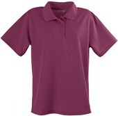 Womens 3-Button Polo Shirt (Black,Forest,Graphite,Maroon,Navy,Red,Royal,White) MAROON Pocket