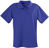 Womens 3-Button Polo Shirt (Black,Forest,Graphite,Maroon,Navy,Red,Royal,White) PURPLE Pocket
