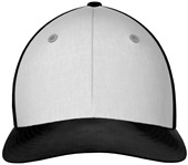 Champro Ultima Fitted Baseball Cap HC1 WHITE, BLACK, BLACK Front