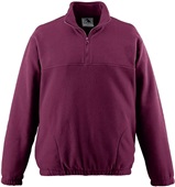 Adult Youth Chill Fleece 1/2 Zip Pullover MAROON Pocket