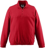 Adult Youth Chill Fleece 1/2 Zip Pullover RED Pocket
