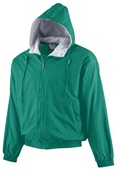 Augusta Hooded Taffeta Jacket Lined Fleece DARK GREEN Pocket