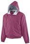 Augusta Hooded Taffeta Jacket Lined Fleece MAROON Pocket