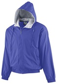 Augusta Hooded Taffeta Jacket Lined Fleece PURPLE Pocket
