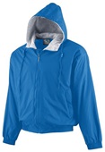 Augusta Hooded Taffeta Jacket Lined Fleece ROYAL Pocket