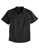 Dri Duck Men's Crossroad Dobby Short-Sleeve Woven Shirt 4445DD CHARCOAL Pocket