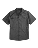Dri Duck Men's Craftsman Ripstop Short-Sleeve Woven Shirt 4451DD GUNMETAL Pocket