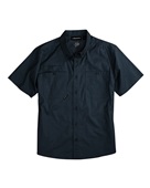 Dri Duck Men's Craftsman Ripstop Short-Sleeve Woven Shirt 4451DD DEEP BLUE Pocket