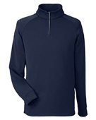 Core 365 Unisex Fusion Chromasoft Fleece Quarter-Zip CE801 CLASSIC NAVY Pocket