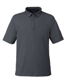 North End Men's Replay Recycled Polo NE102 CARBON Pocket