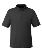 North End Men's Replay Recycled Polo NE102 BLACK Pocket