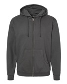 Tultex Unisex Full-Zip Hooded Sweatshirt 331 CHARCOAL Pocket